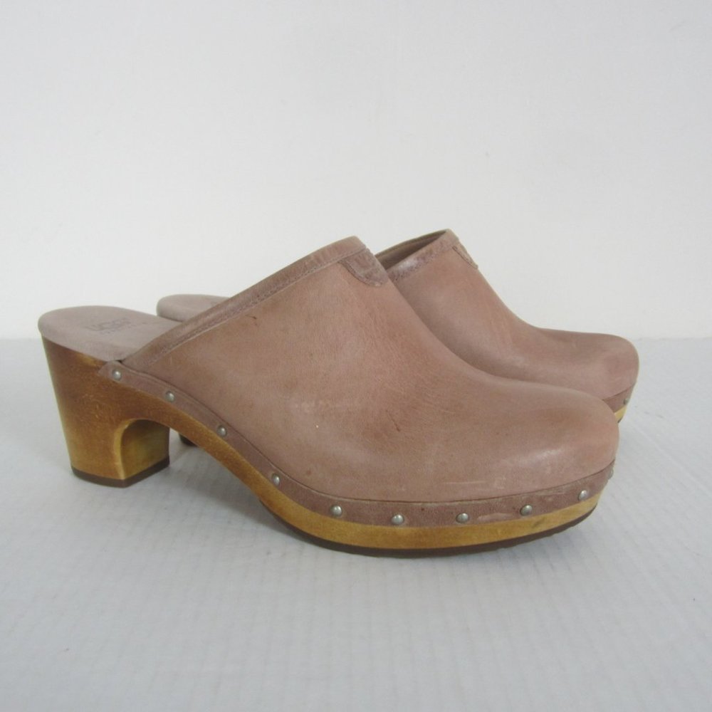 UGG Tan Leather Mules